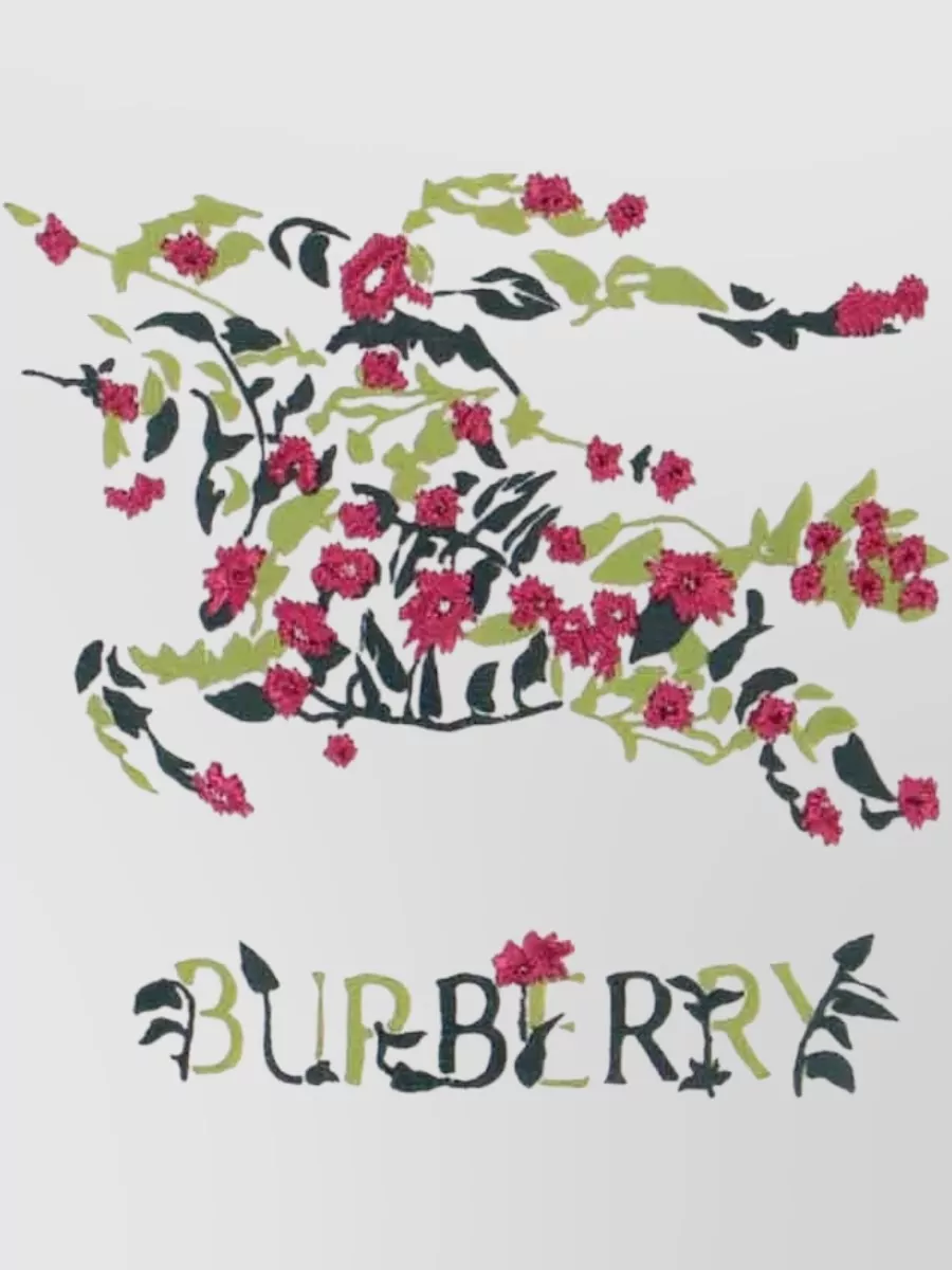 Burberry Crew Neck Top With Short Sleeves Design