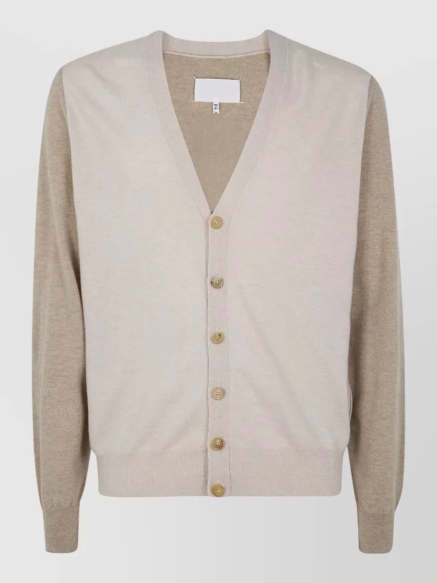 Maison Margiela Knit Cardigan V Neck Long Sleeves
