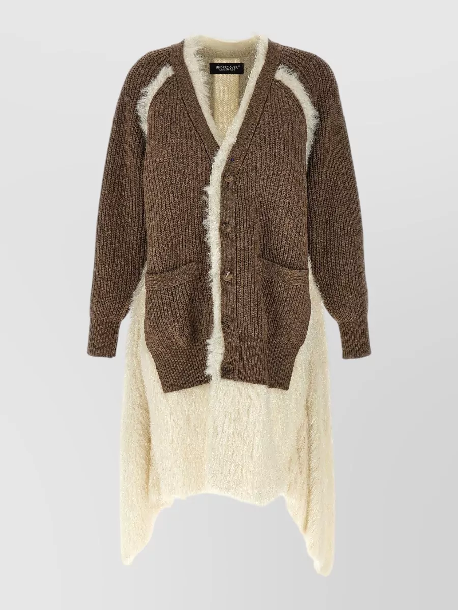 Undercover asymmetric wool cardigan