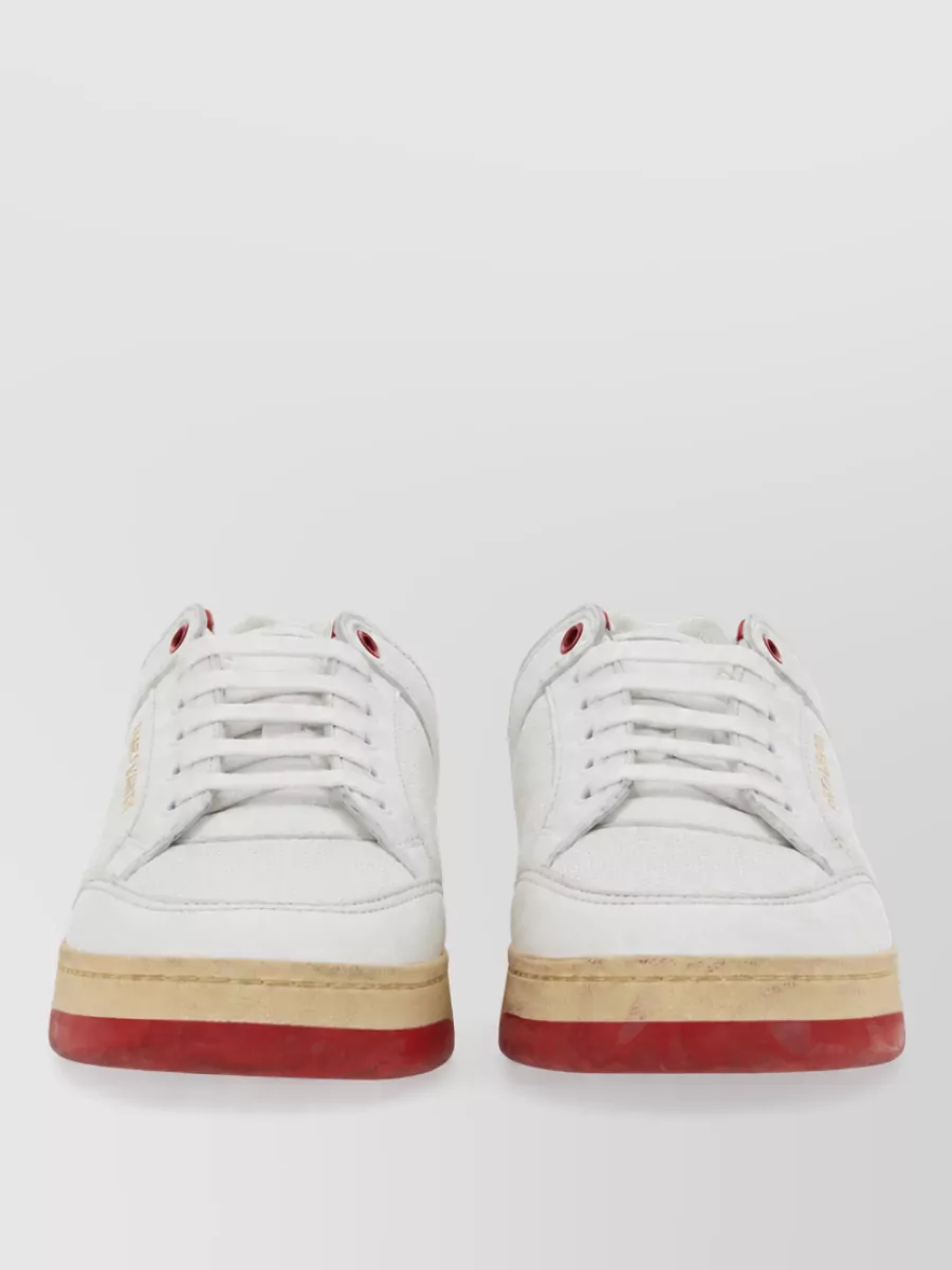 Saint Laurent leather lace-up sneakers