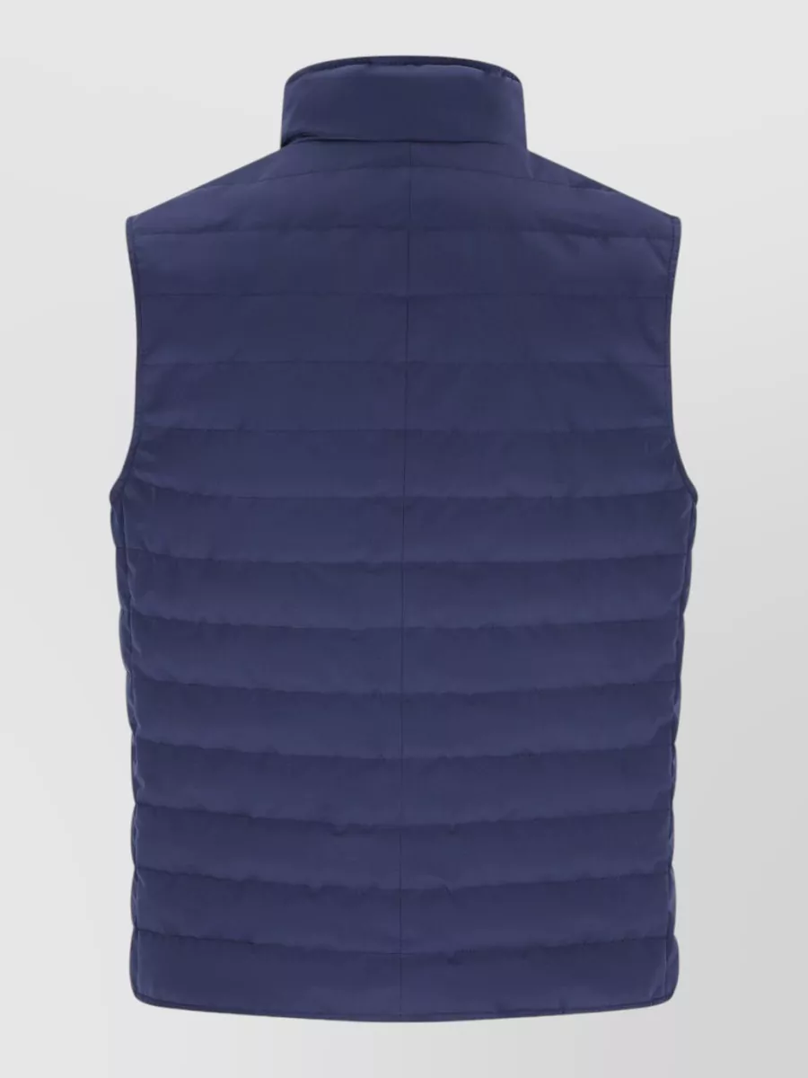 Brunello Cucinelli High Neck Quilted Sleeveless Down Vest