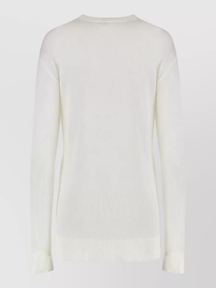Totême Fine-Knit Cashmere-Blend Long-Sleeve Sweater