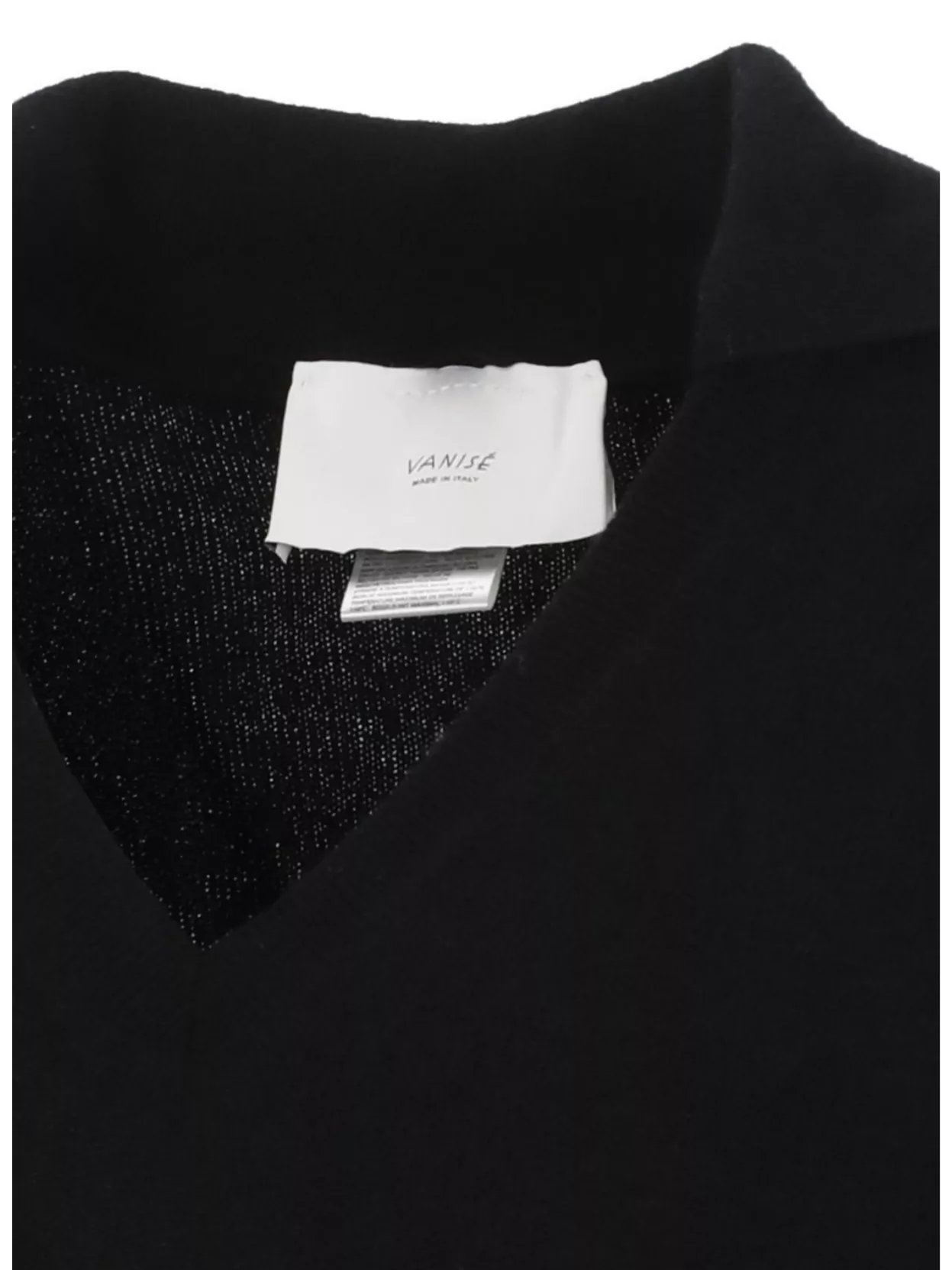 Vanise' Cashmere Long Sleeve Polo Sweater