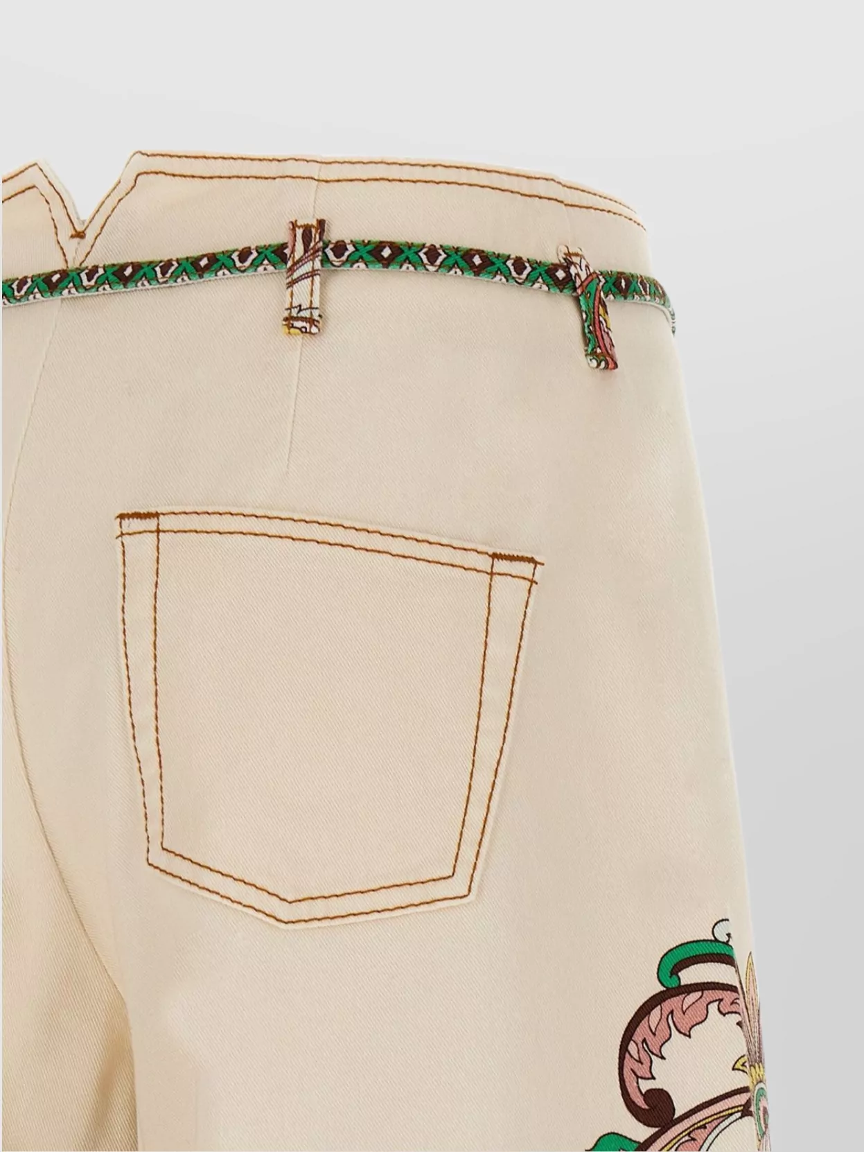 Etro Wide-leg Jeans With Intricate Floral Pattern