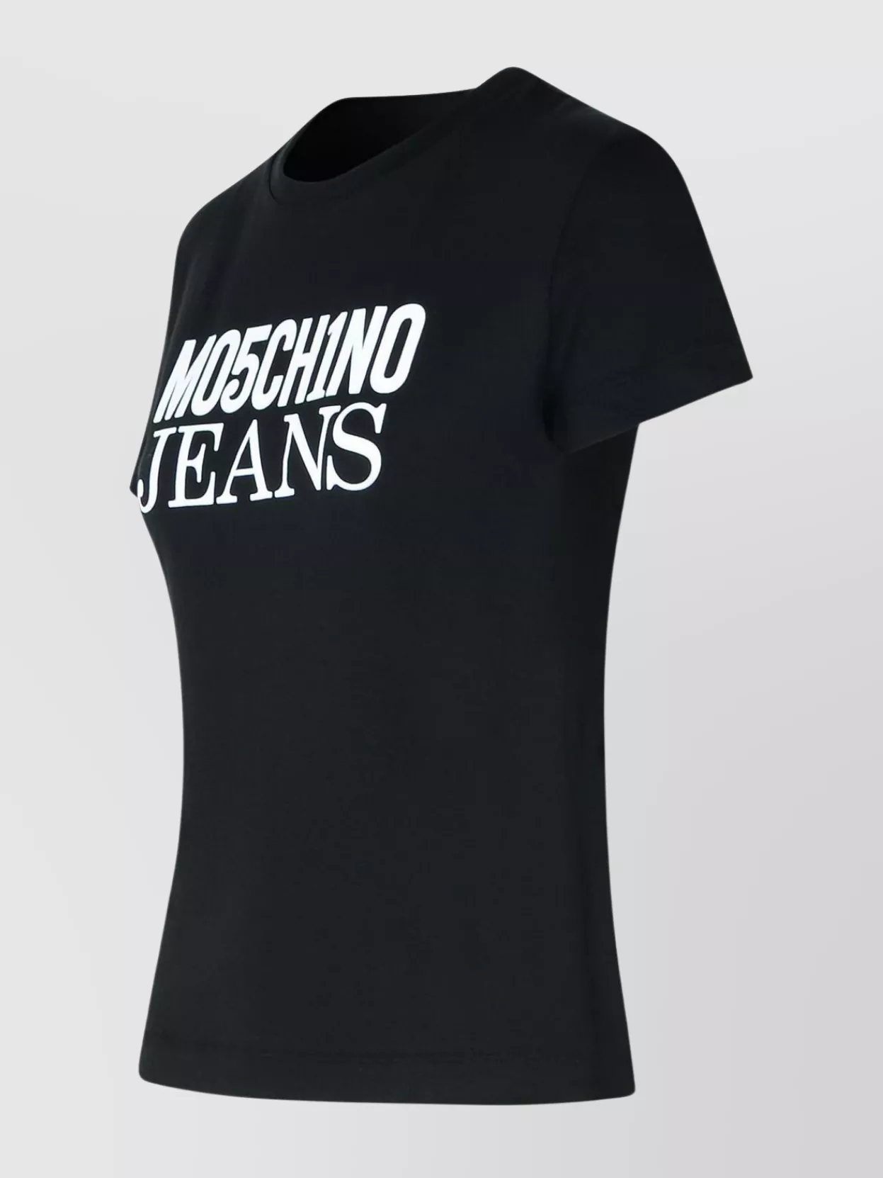 Moschino Crew Neck Cotton T-Shirt With Short Sleeves