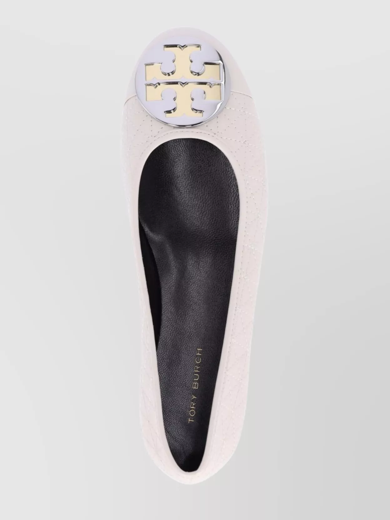 Tory Burch Quilted Round Toe Ballerina Shoes