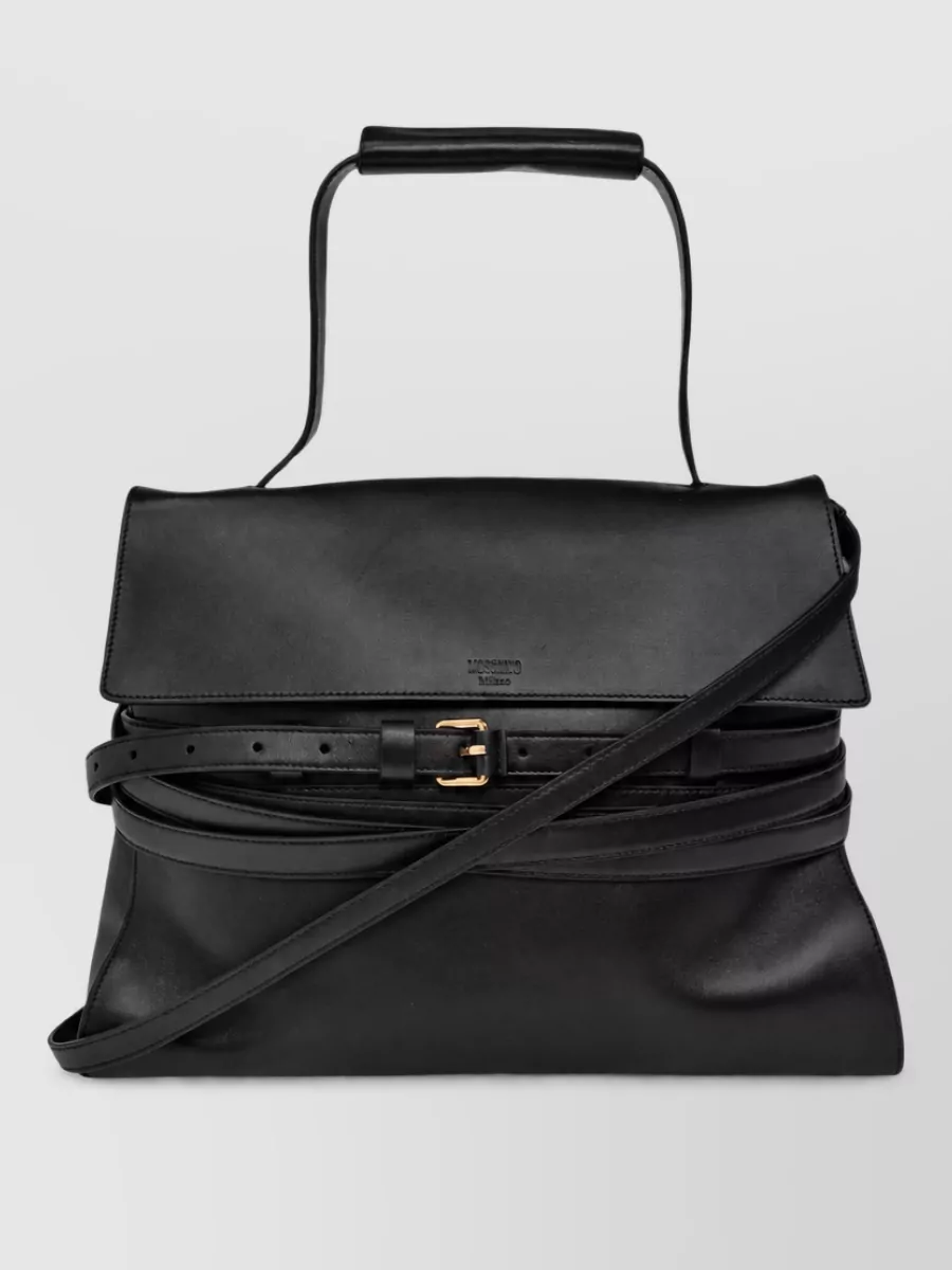 Moschino nappa leather shoulder bag
