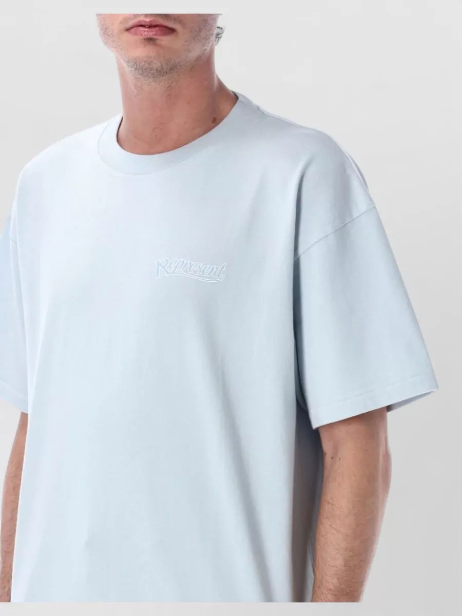 Represent Cotton Logo Print Relaxed Fit T-Shirt