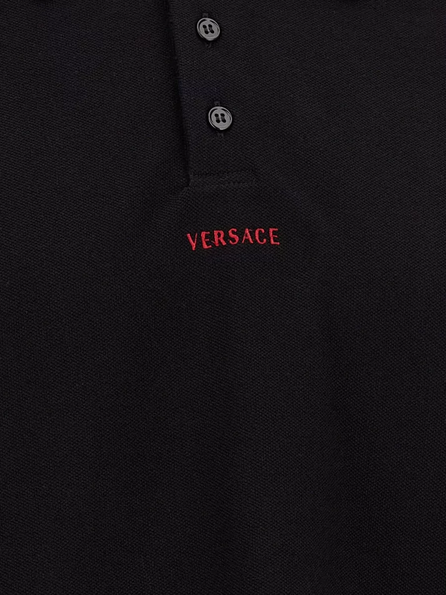 Versace Cotton Piqué Short-Sleeve Polo Shirt