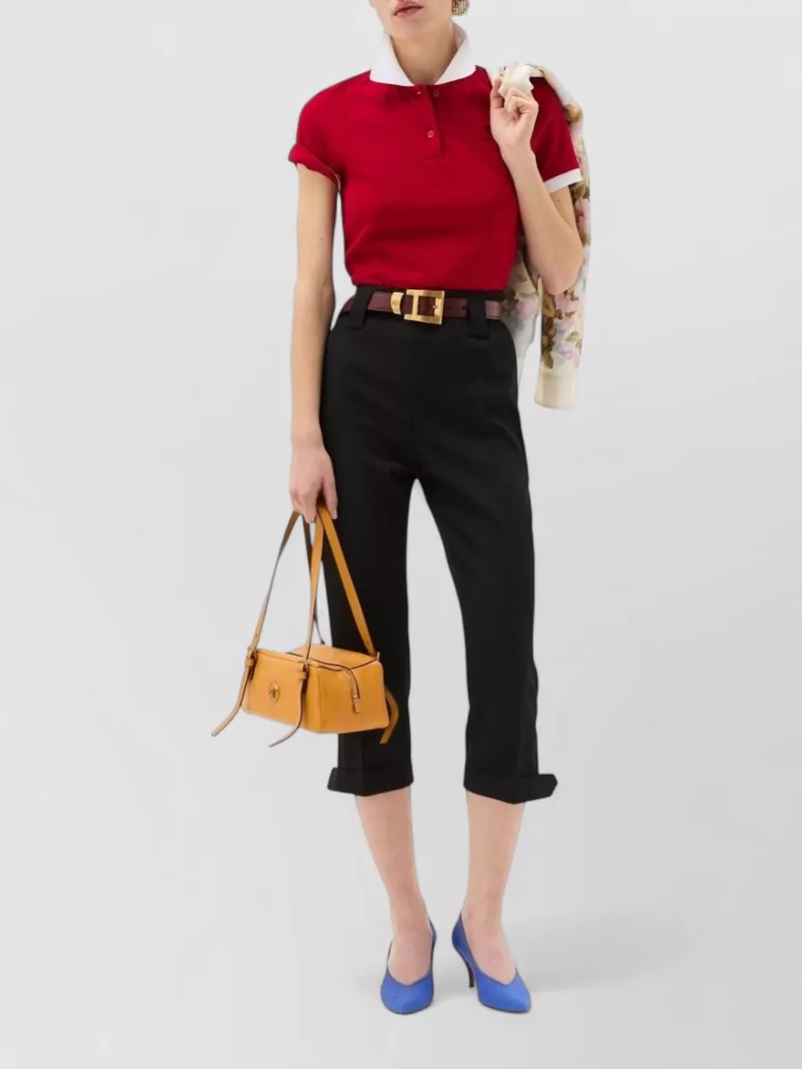 Versace Straight-Leg Cropped Trousers