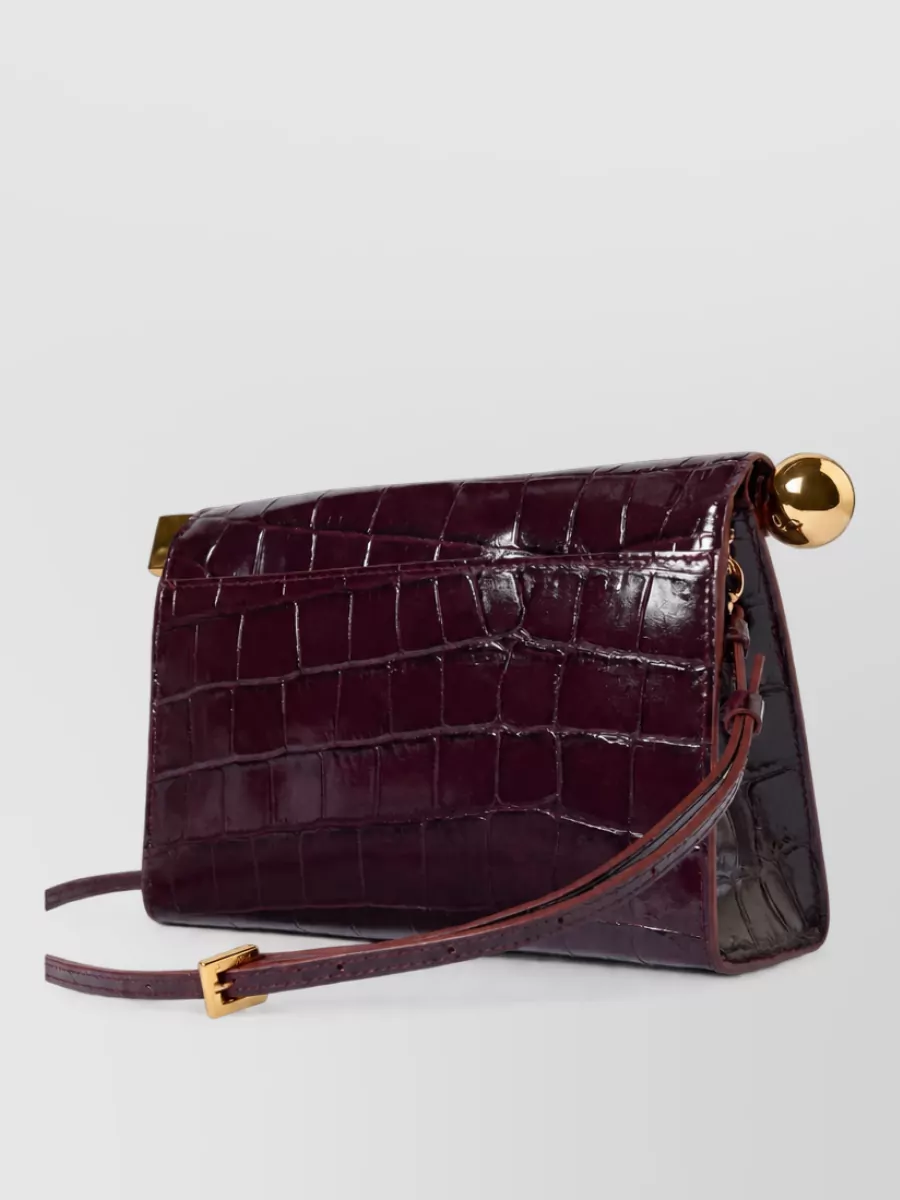 Jacquemus Le Rond Carré Leather Clutch Bag