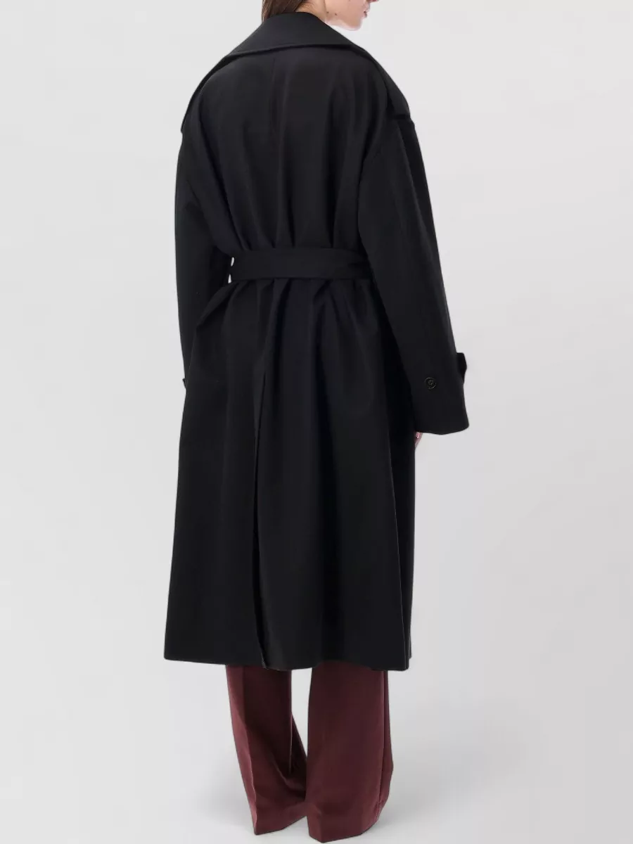 The Frankie Shop Wool-Blend Double-Breasted Belted Trench Coat