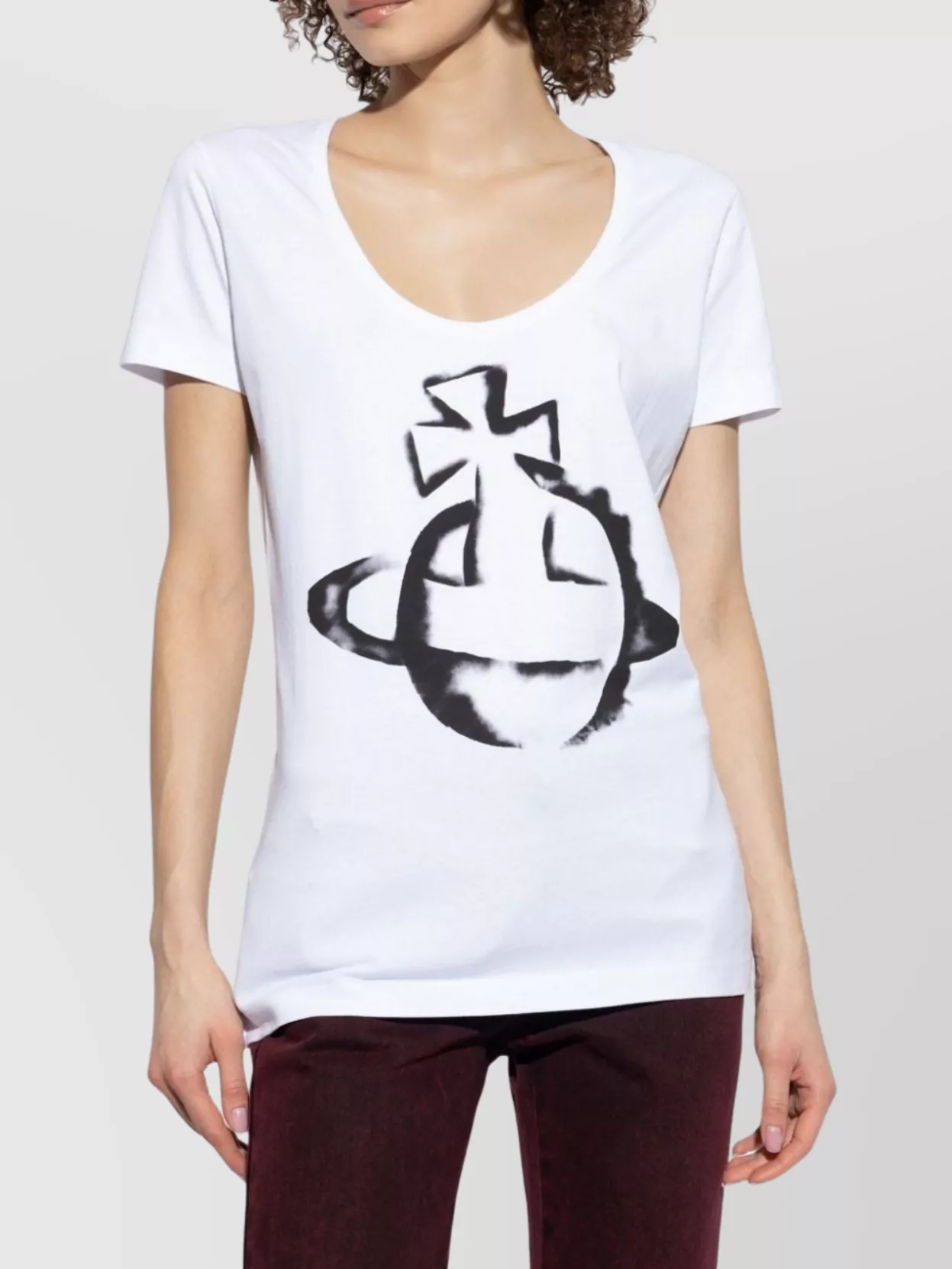 Vivienne Westwood Scoop Neck Graphic Print Top