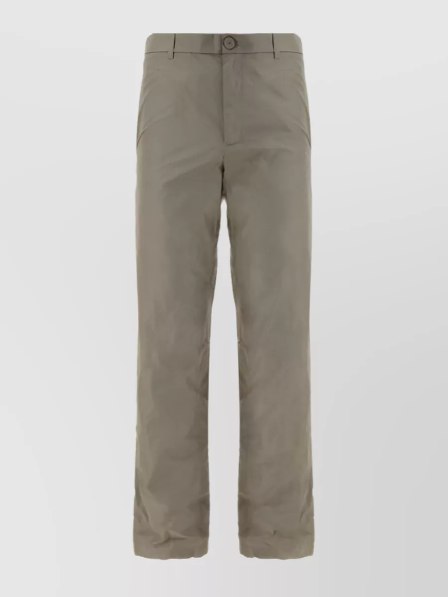 Shop Balenciaga Technical Straight-leg Trousers In Metallic