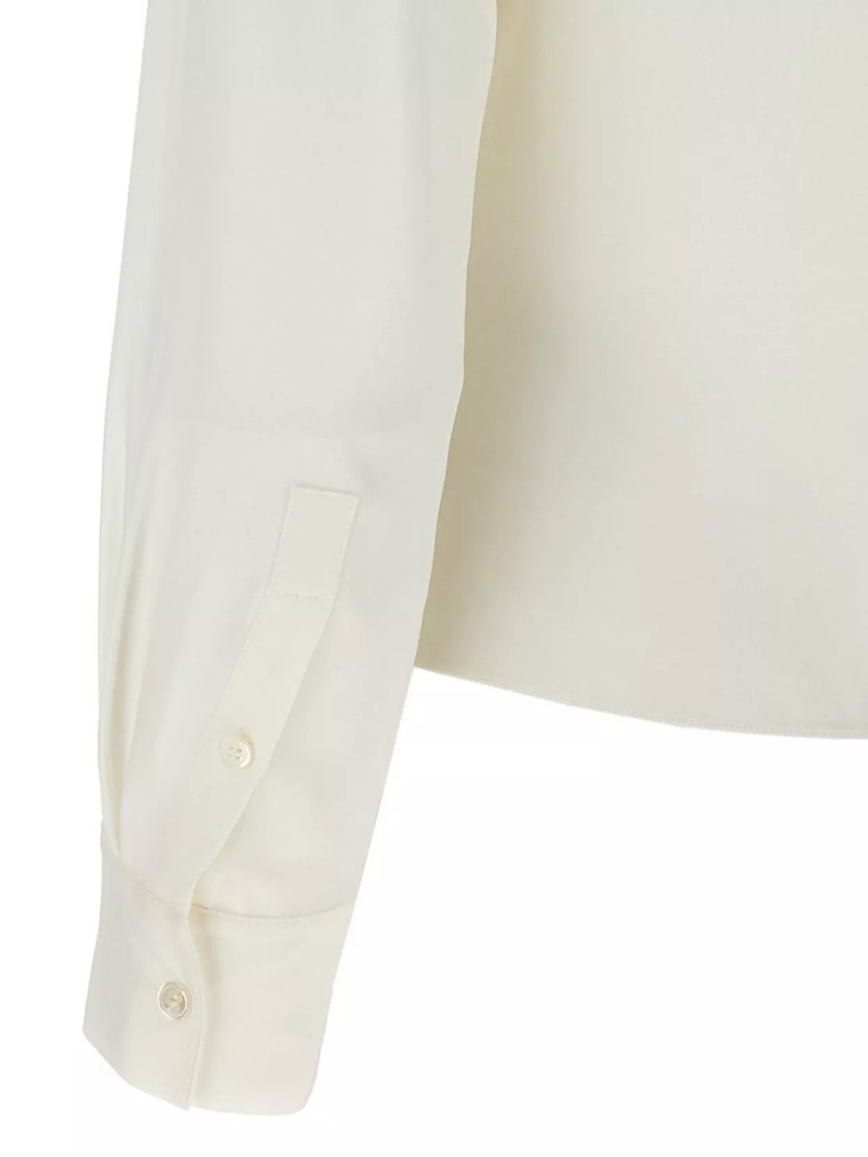 Theory White Blouse With Peak Revers And Crossover Neck