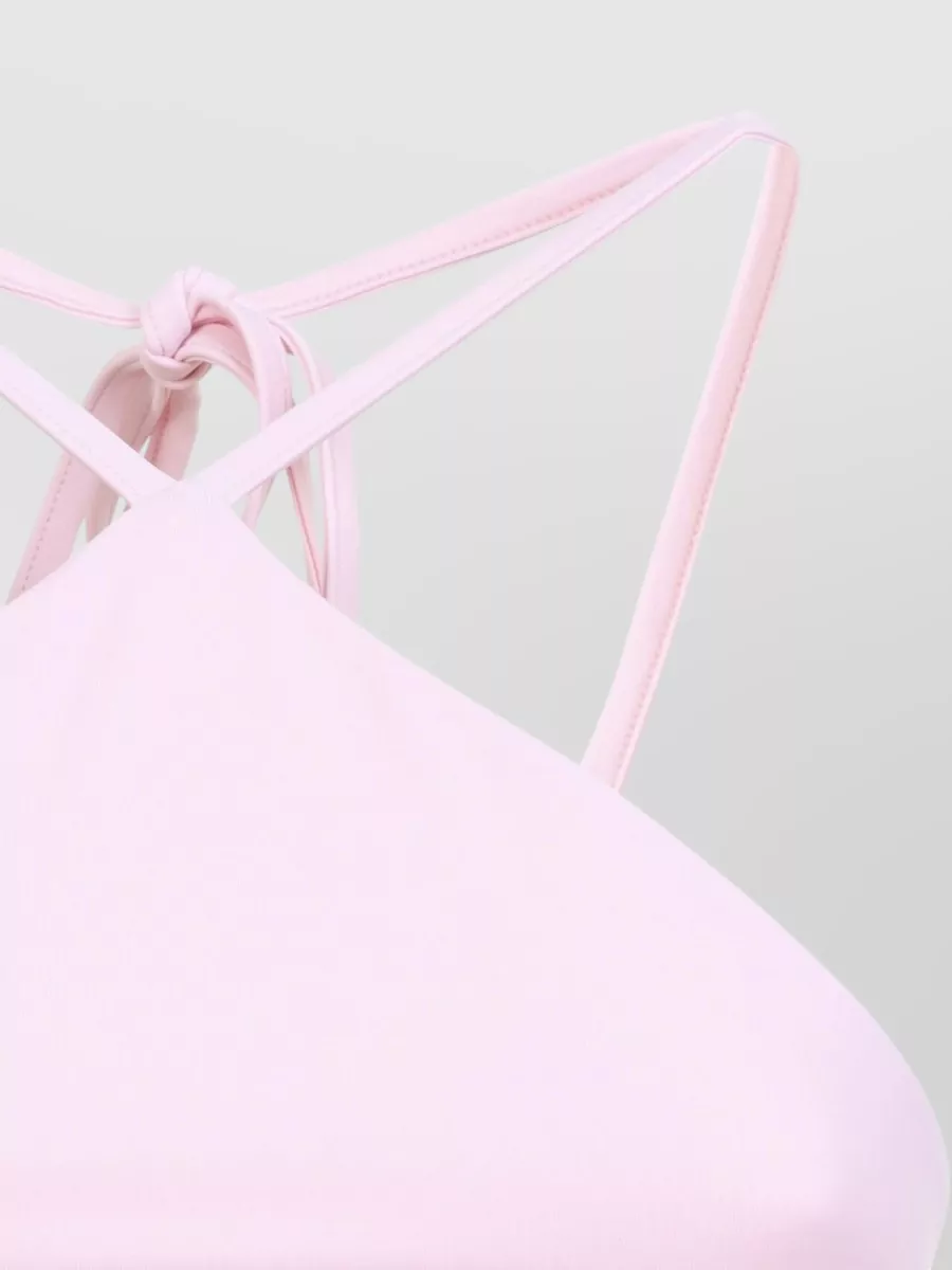 Jacquemus Halterneck V-Neck One-Piece Swimsuit