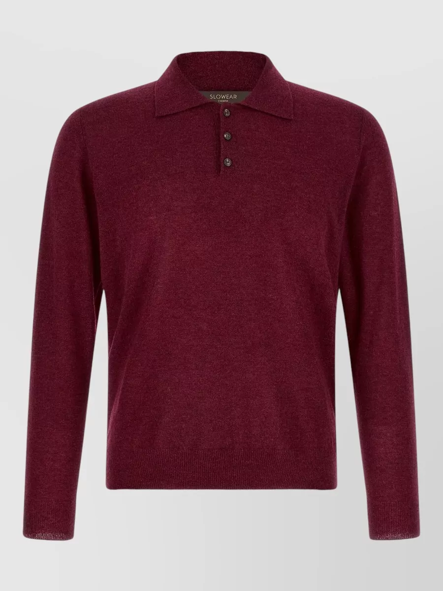 Zanone cashmere long-sleeve polo jumper
