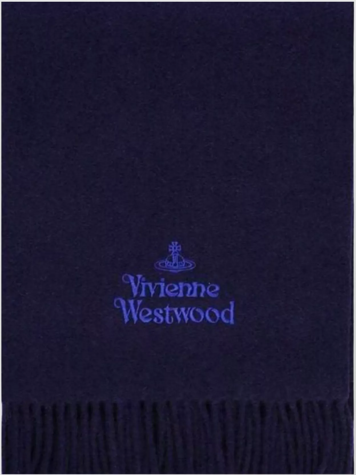 Vivienne Westwood Fringe Detail Rectangular Scarf Accessory In Brown