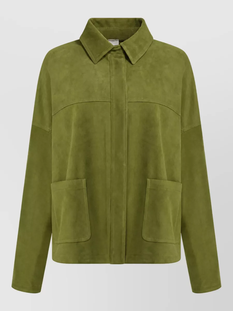 Furling By Giani suede single breasted coat