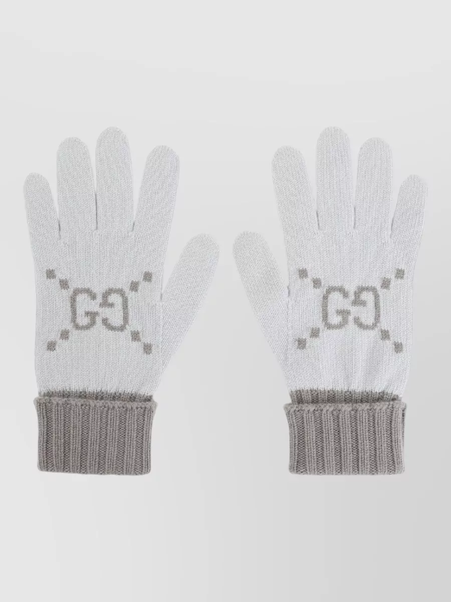 Gucci Knit Gloves Ribbed Cuffs