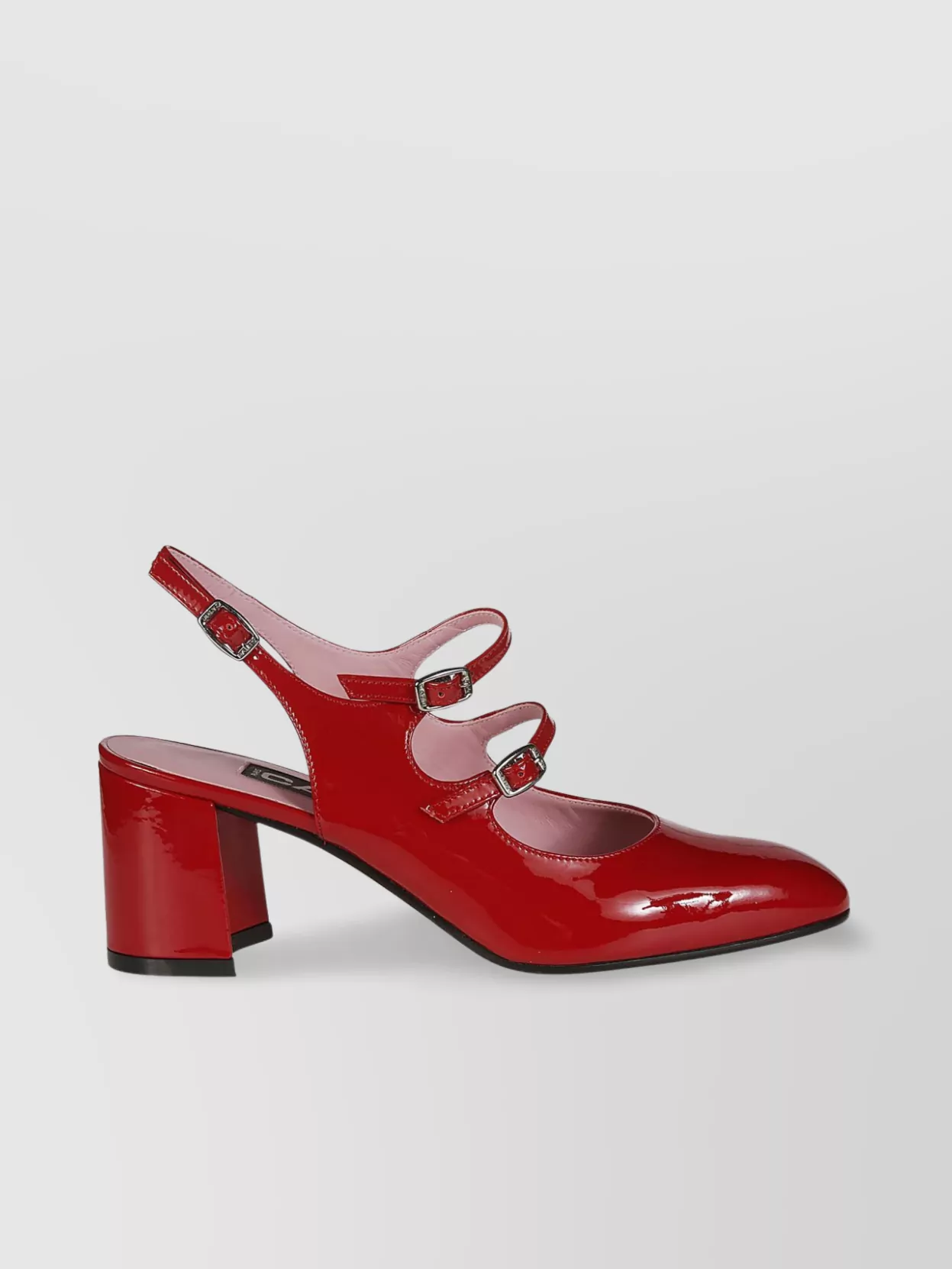 CAREL DOUBLE STRAP SLING BACK BLOCK HEEL PUMPS