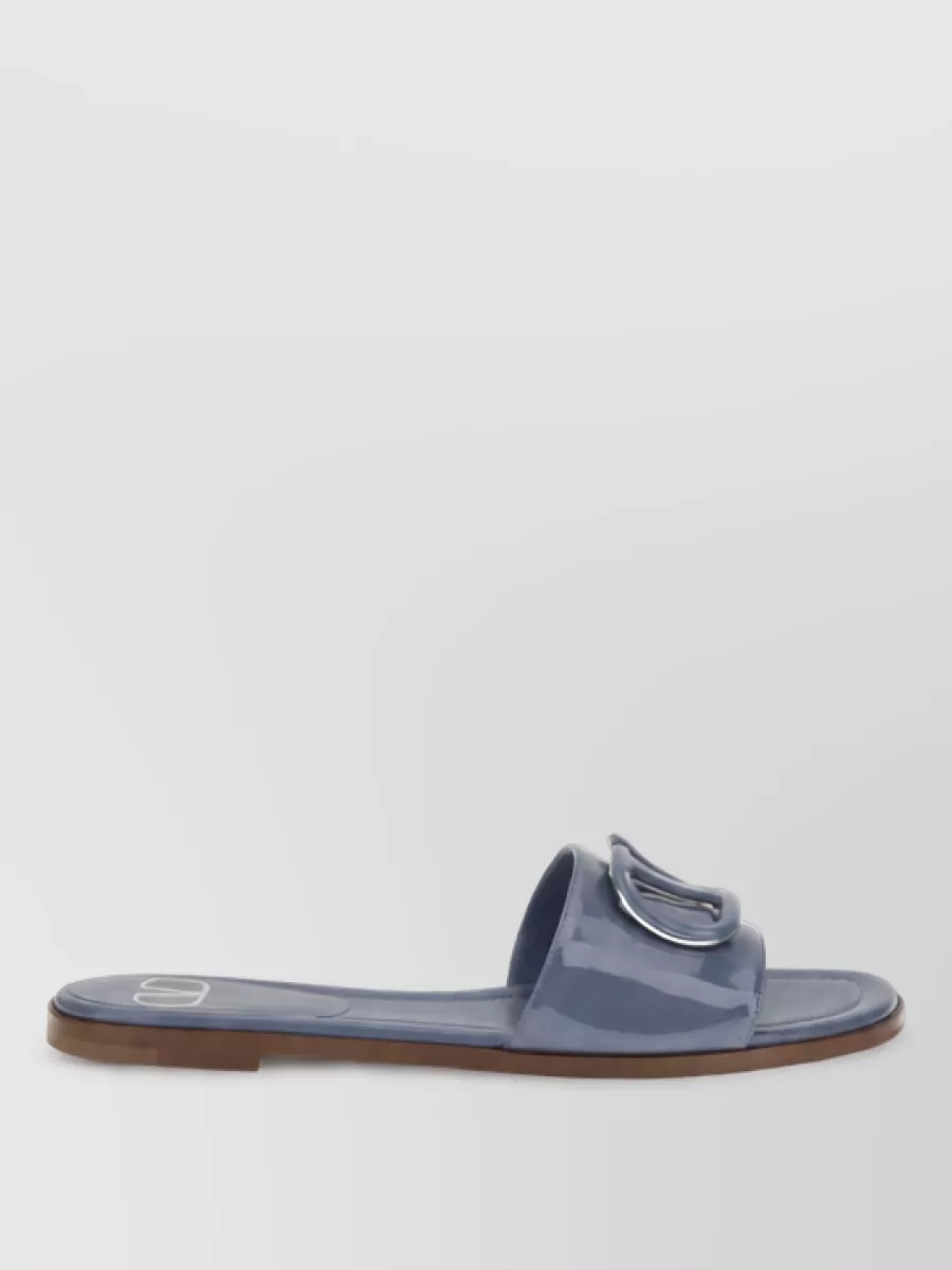 Valentino Garavani Patent Leather Slide Sandals