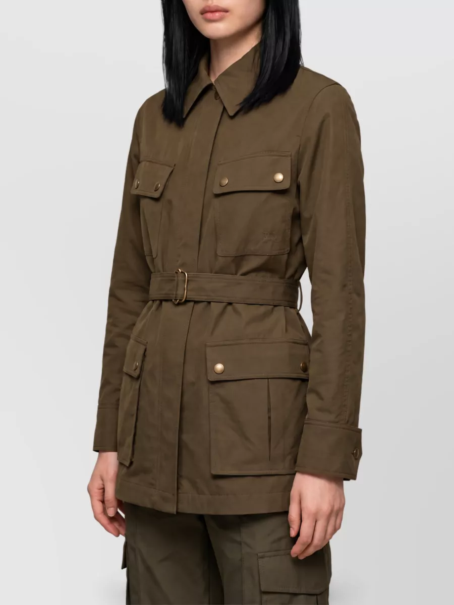 Burberry Cotton Gabardine Belted Safari Jacket