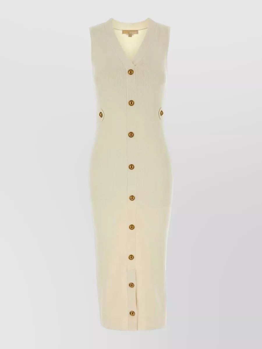 Michael Kors ribbed knit midi dress