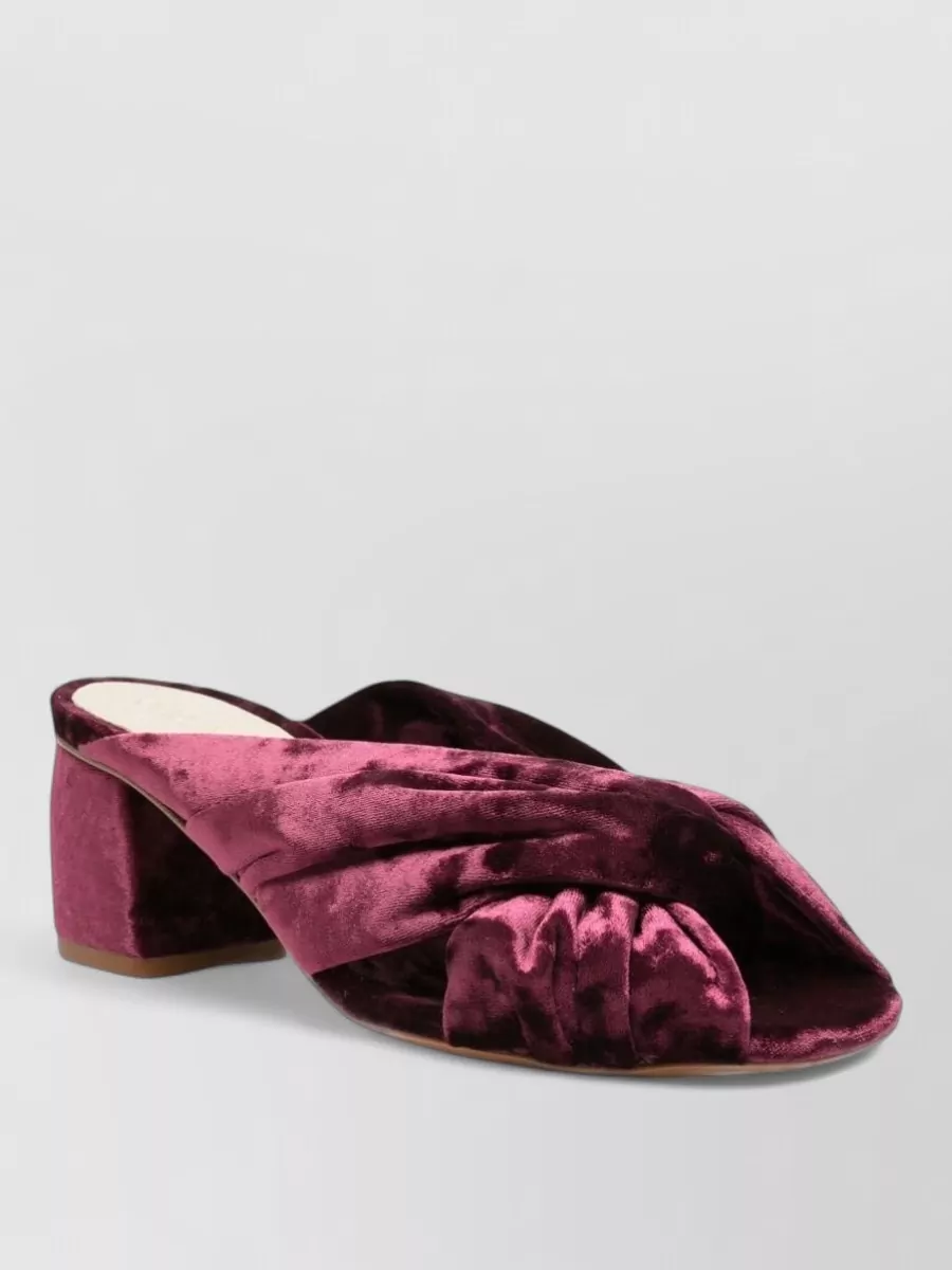 Forte Forte velvet block heel mules