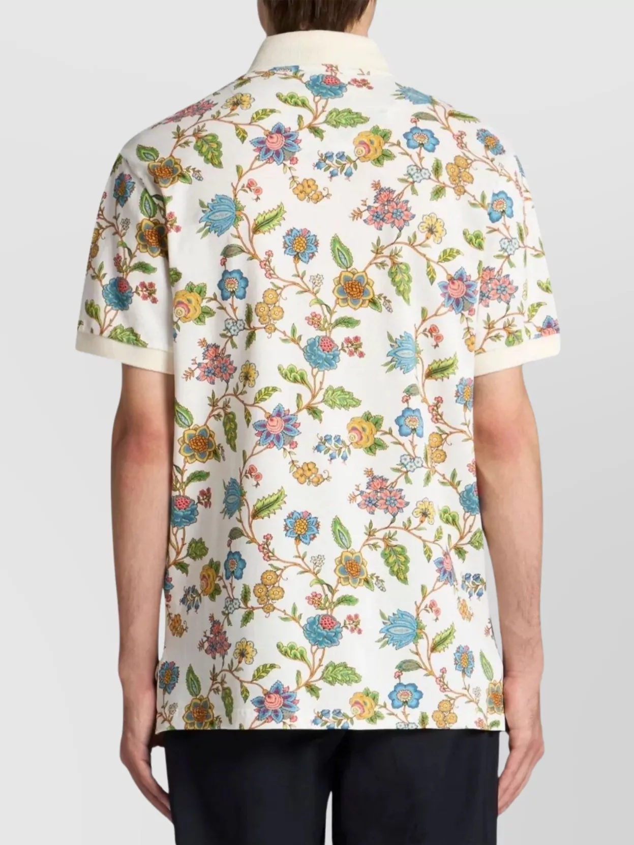 Etro Roma Floral Pattern Polo Shirt