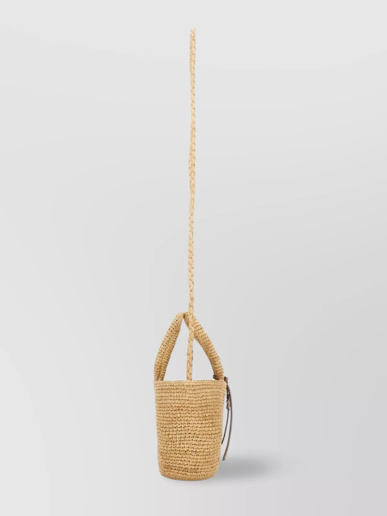 MANEBI BRAIDED STRAP BUCKET BAG WITH TOP HANDLES