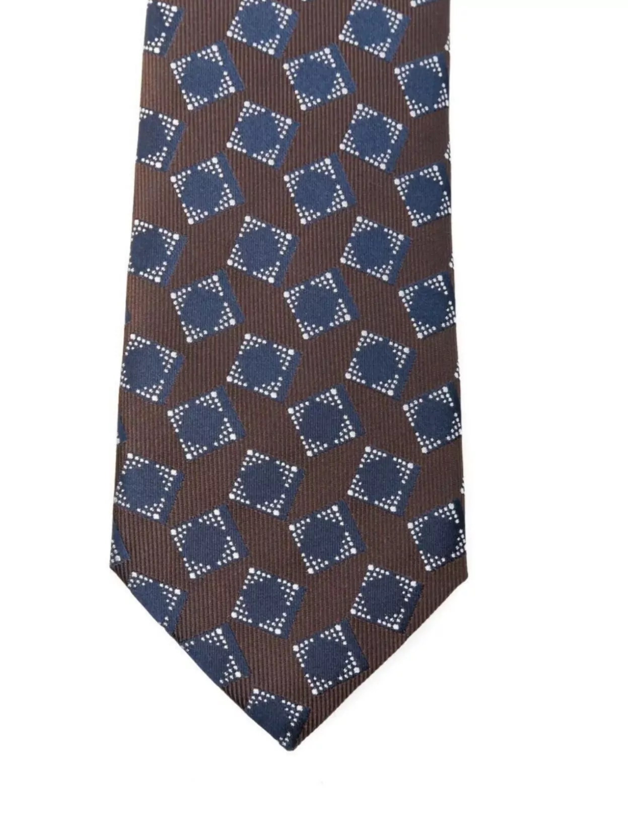 Giorgio Armani Geometric Pattern Tie Pointed Tip