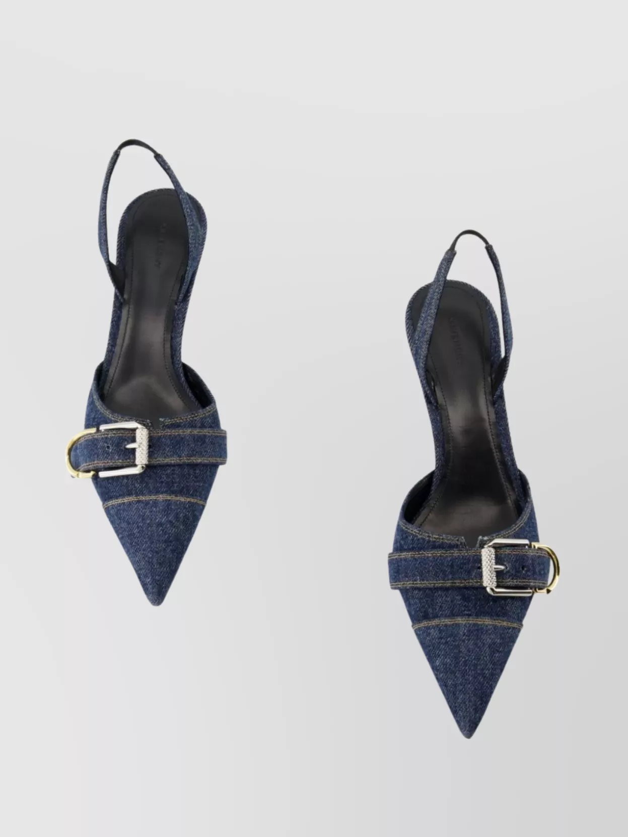 Givenchy Voyou Denim Buckle Slingback Pumps