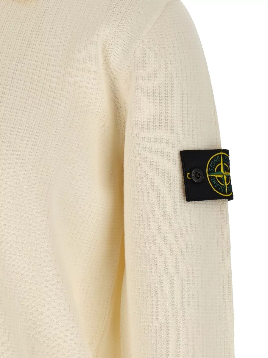 Stone Island Fine-Knit Cotton Long-Sleeve Polo Shirt