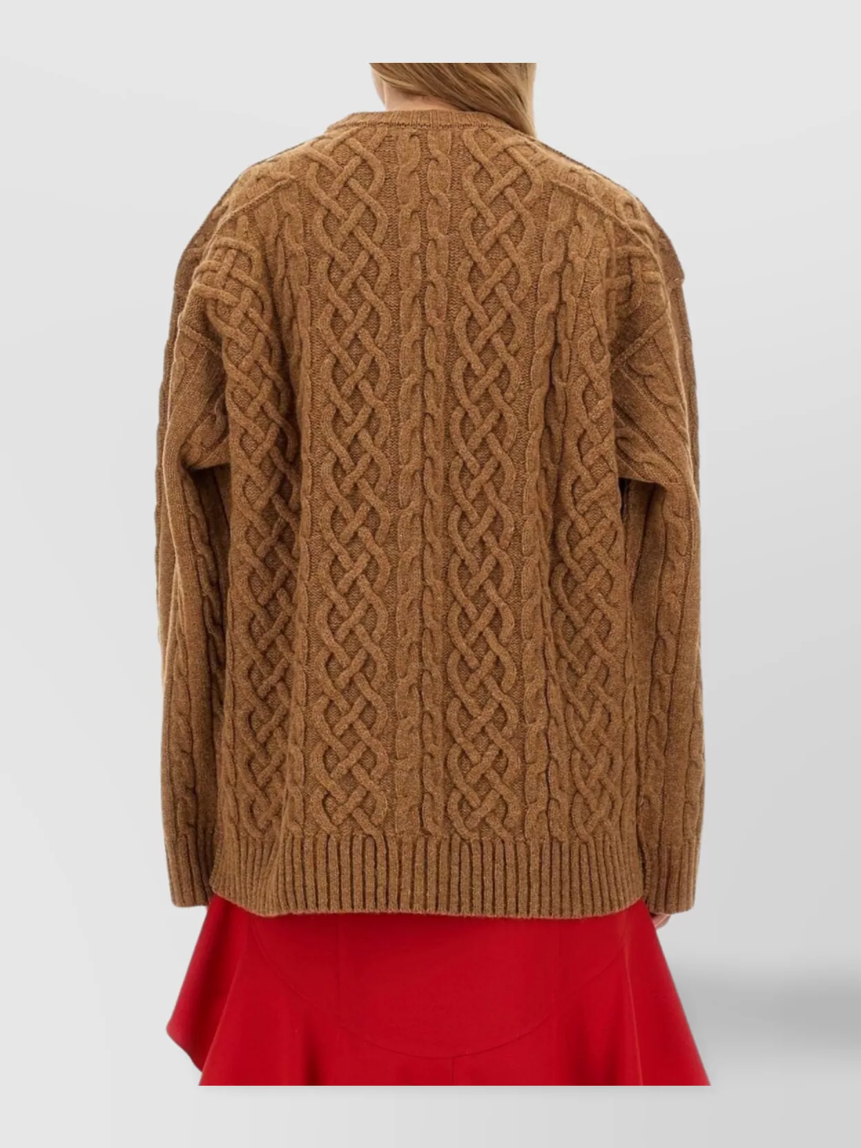 Moschino Oversized Cable Knit Longline Sweater