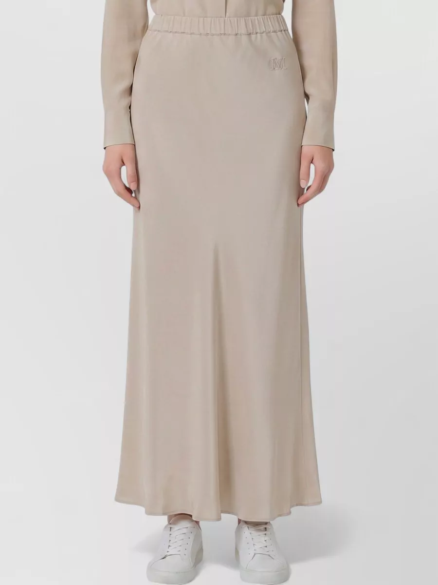 Max Mara silk long a-line skirt