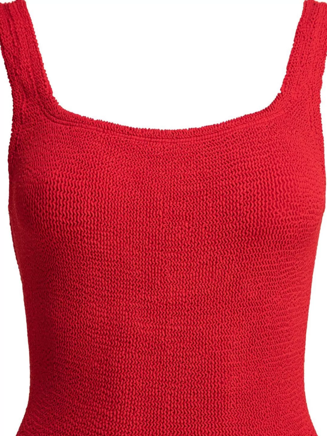 Hunza G High-Cut Leg Scoop Back Square Neckline