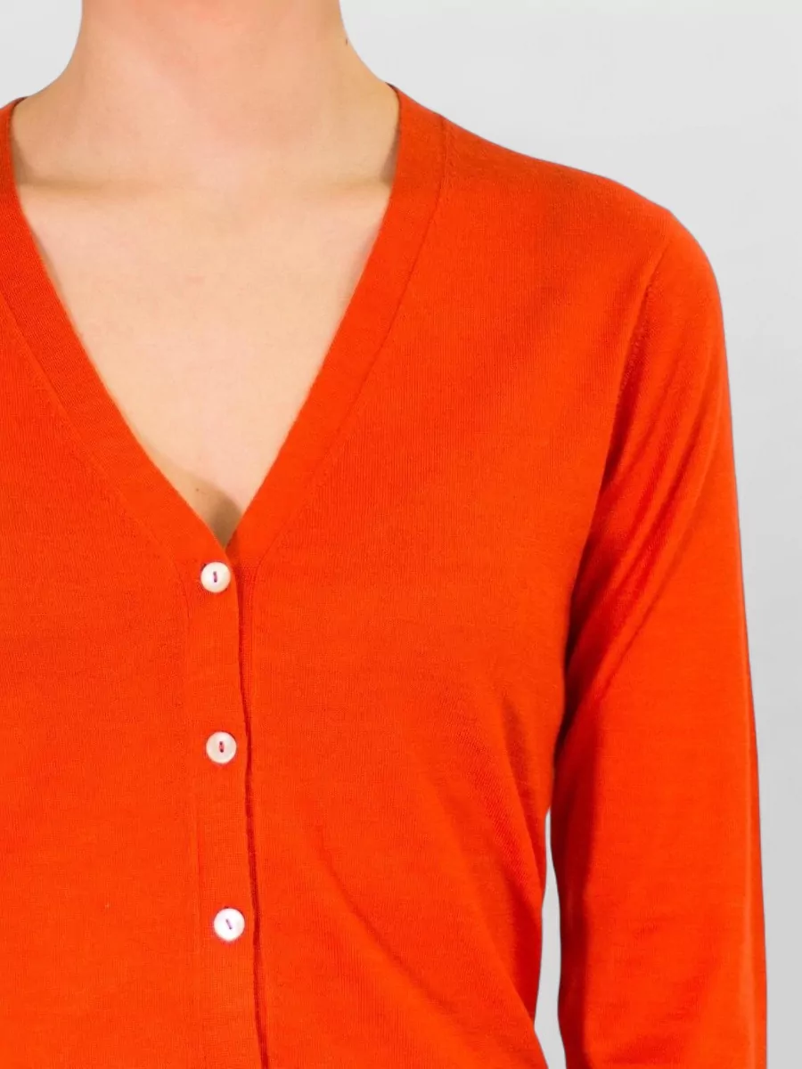 La Rose Cashmere Silk V-Neck Cardigan