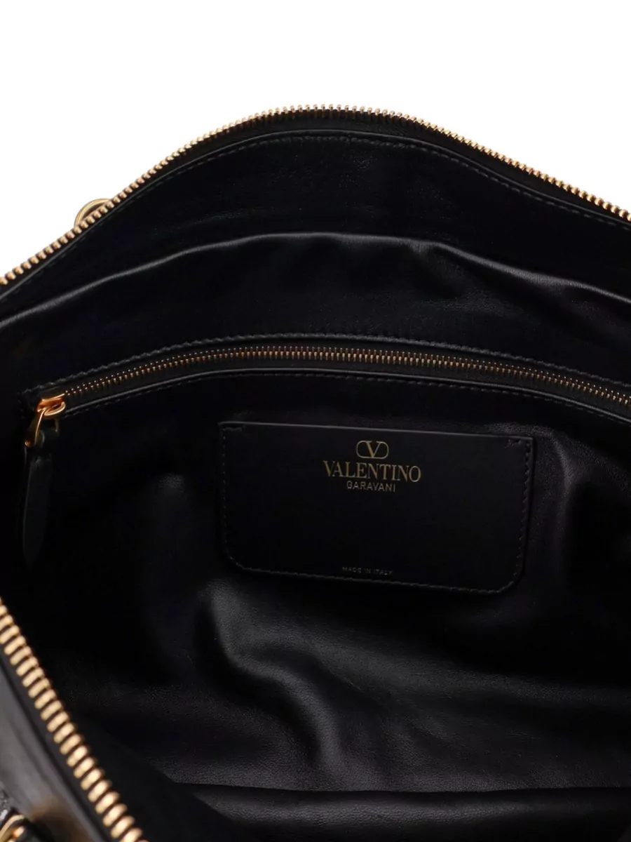 Valentino Garavani Panthea Leather Shoulder Bag Double Strap
