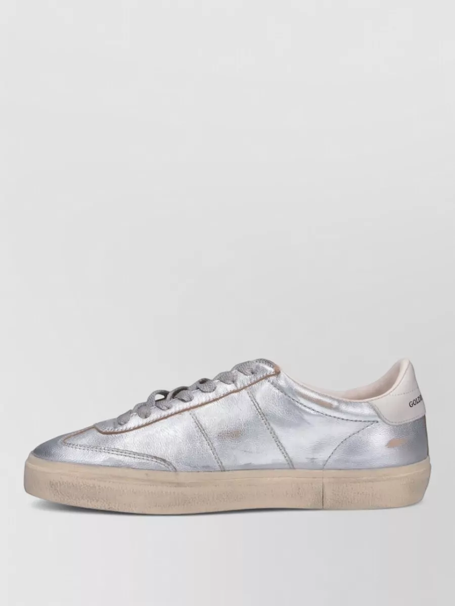Golden Goose Leather Low Top Lace-Up Shoes