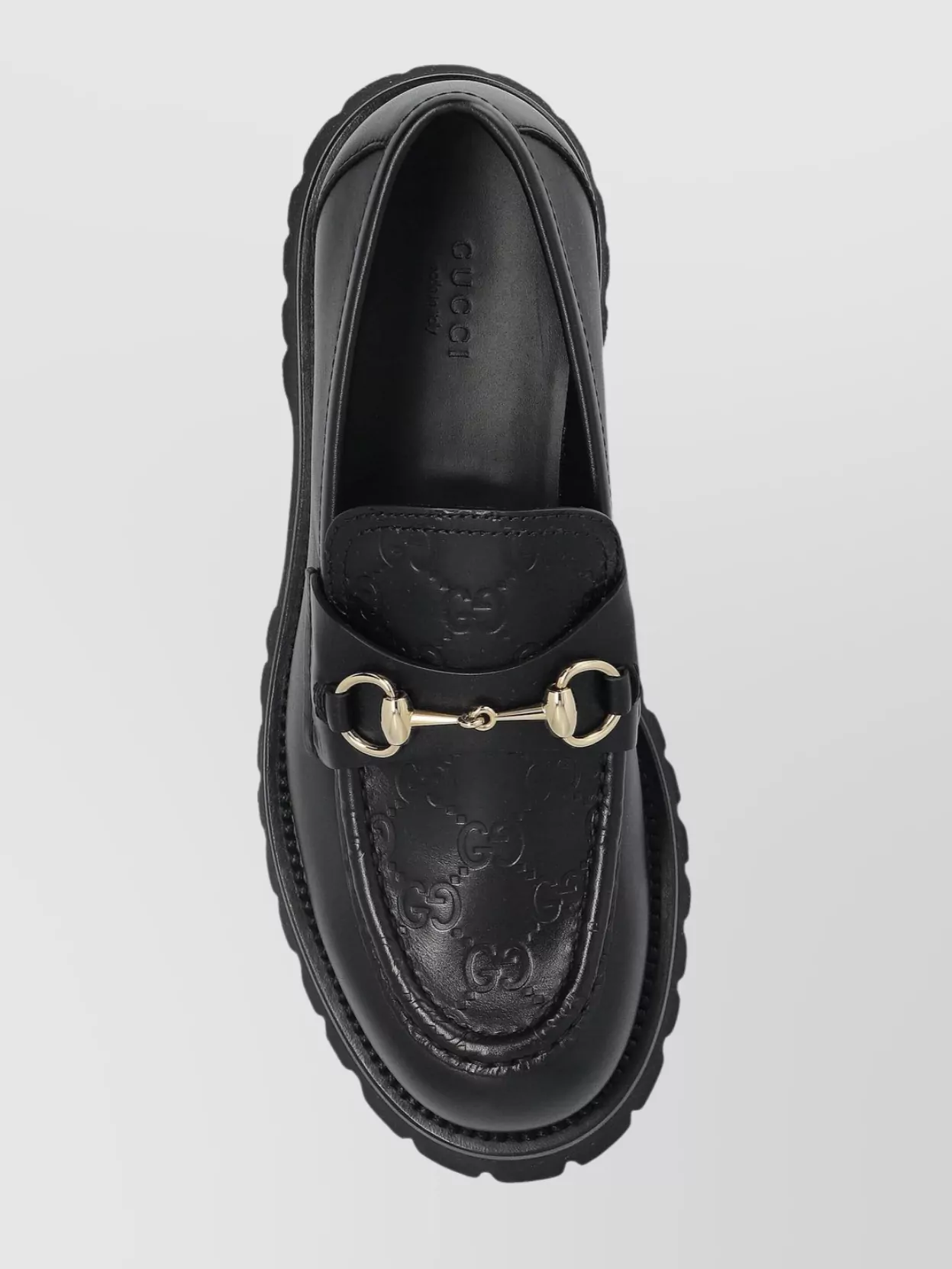 Gucci Black Calf Leather Loafers With Clamp In Black