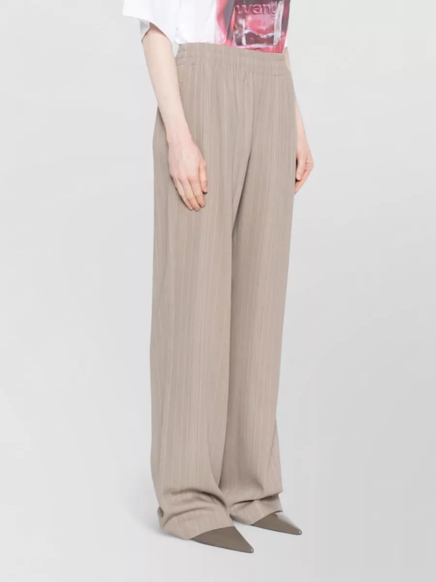 Golden Goose Pinstripe Wide-Leg Trousers