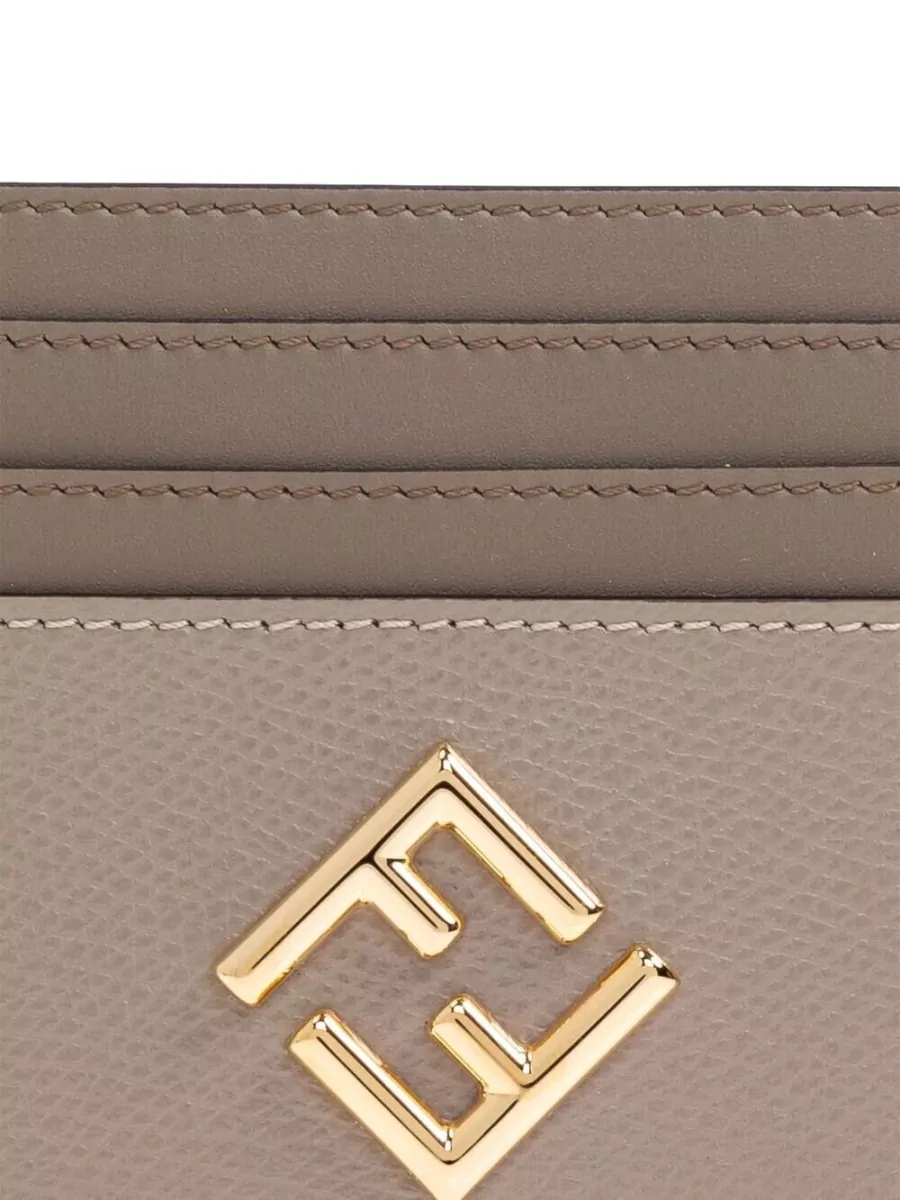 Fendi Ff Diamonds Leather Card Holder Case