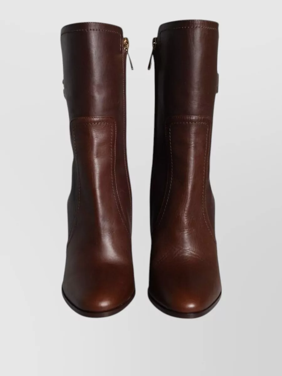 Dolce&Gabbana Leather Mid-Calf Boots