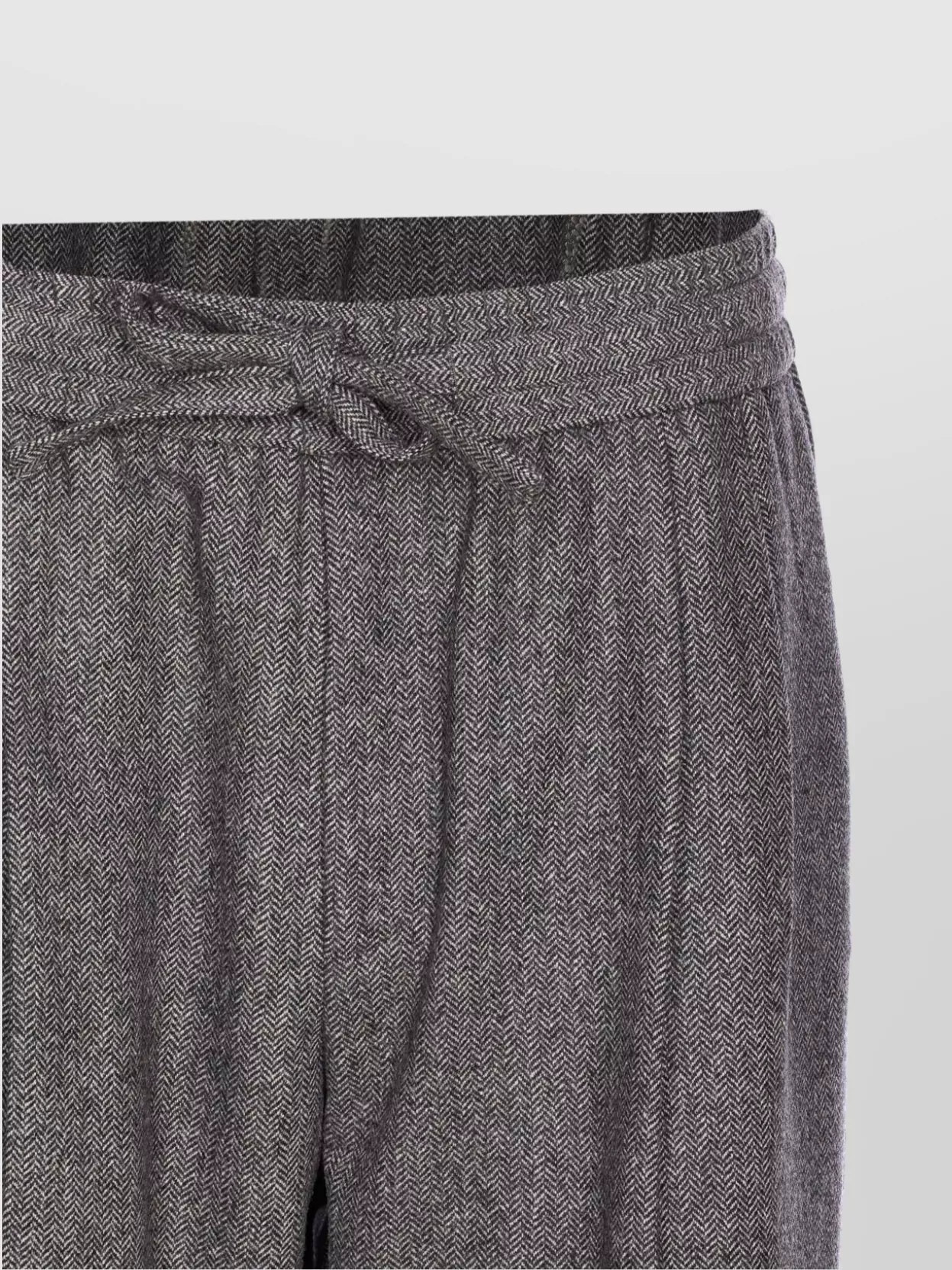 Dolce & Gabbana Trousers Tailored Herringbone Pattern In Gray