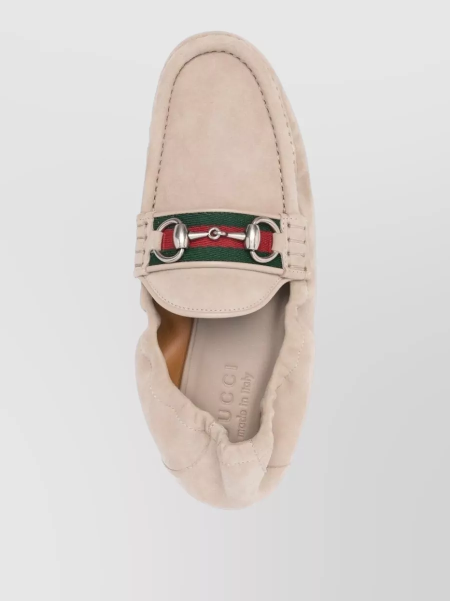 Gucci Horsebit Leather Loafers Round Toe Design