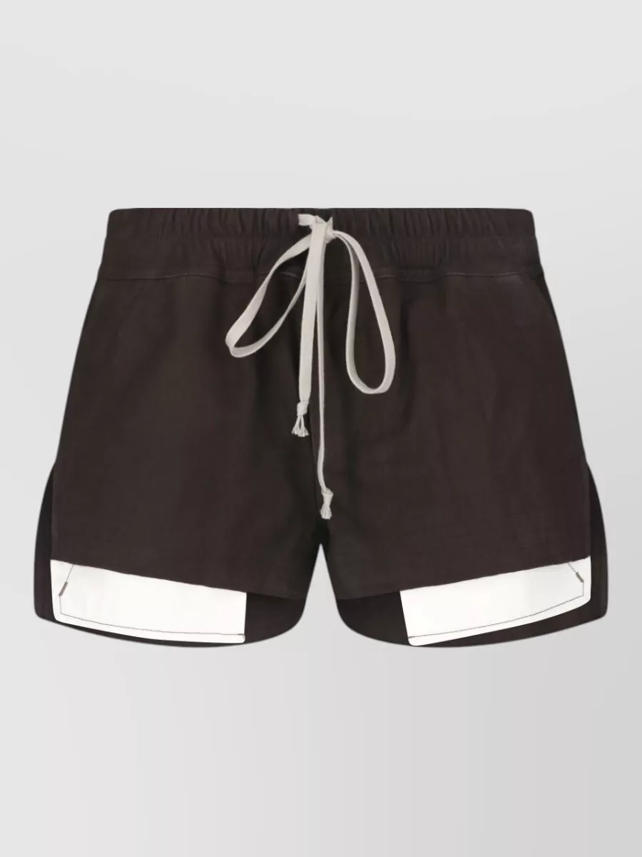 Rick Owens Leather straight short shorts