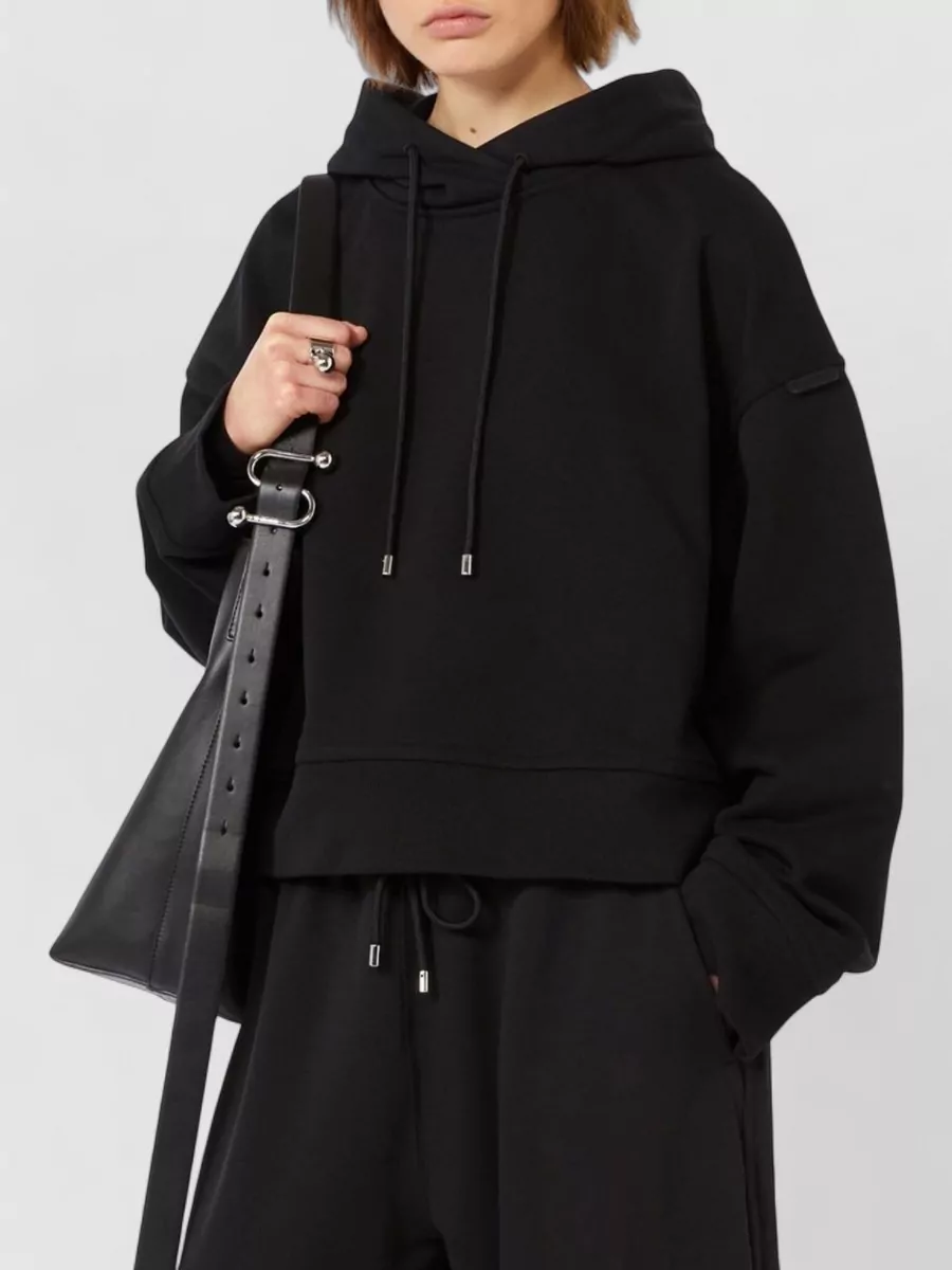 Sportmax Ribbed Logo-Detail Hoodie