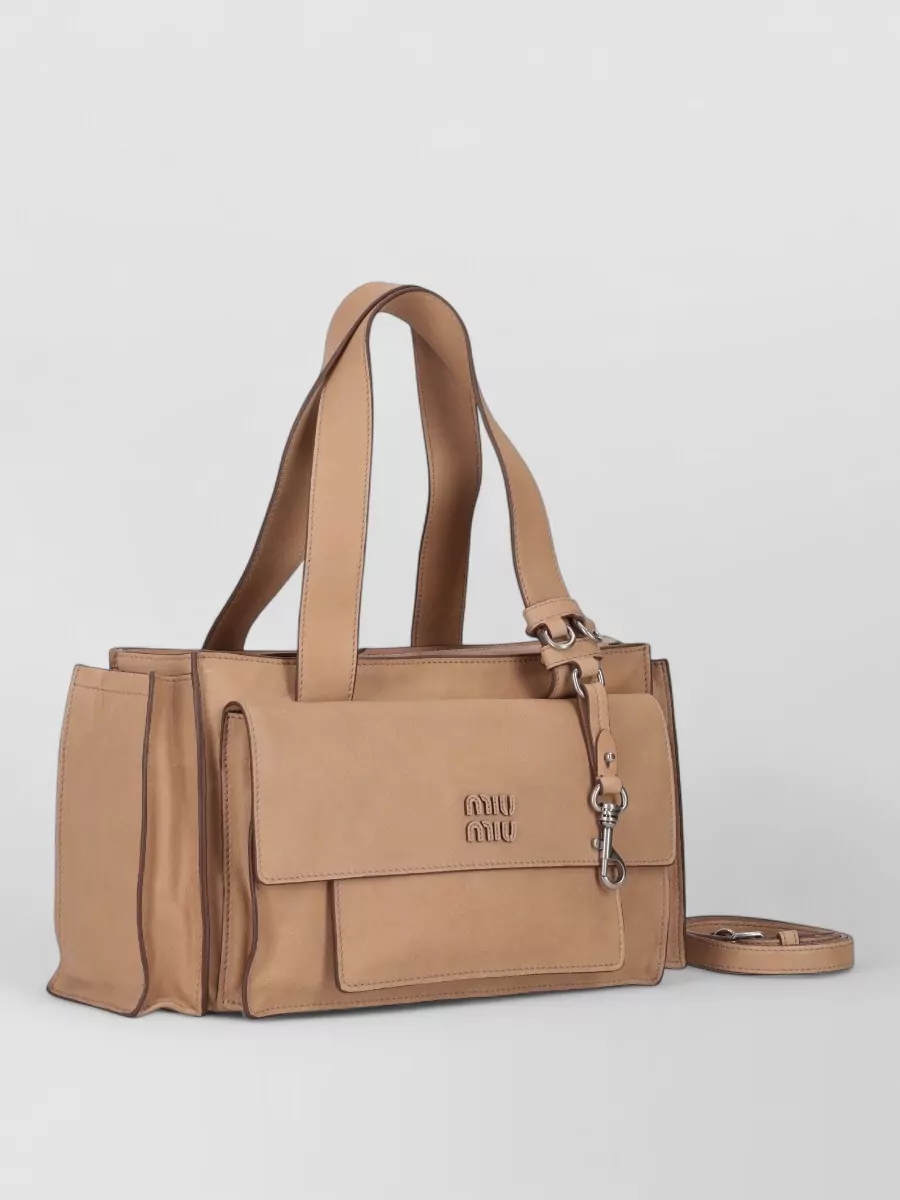 Miu Miu Na Lamb Leather Shoulder Bag