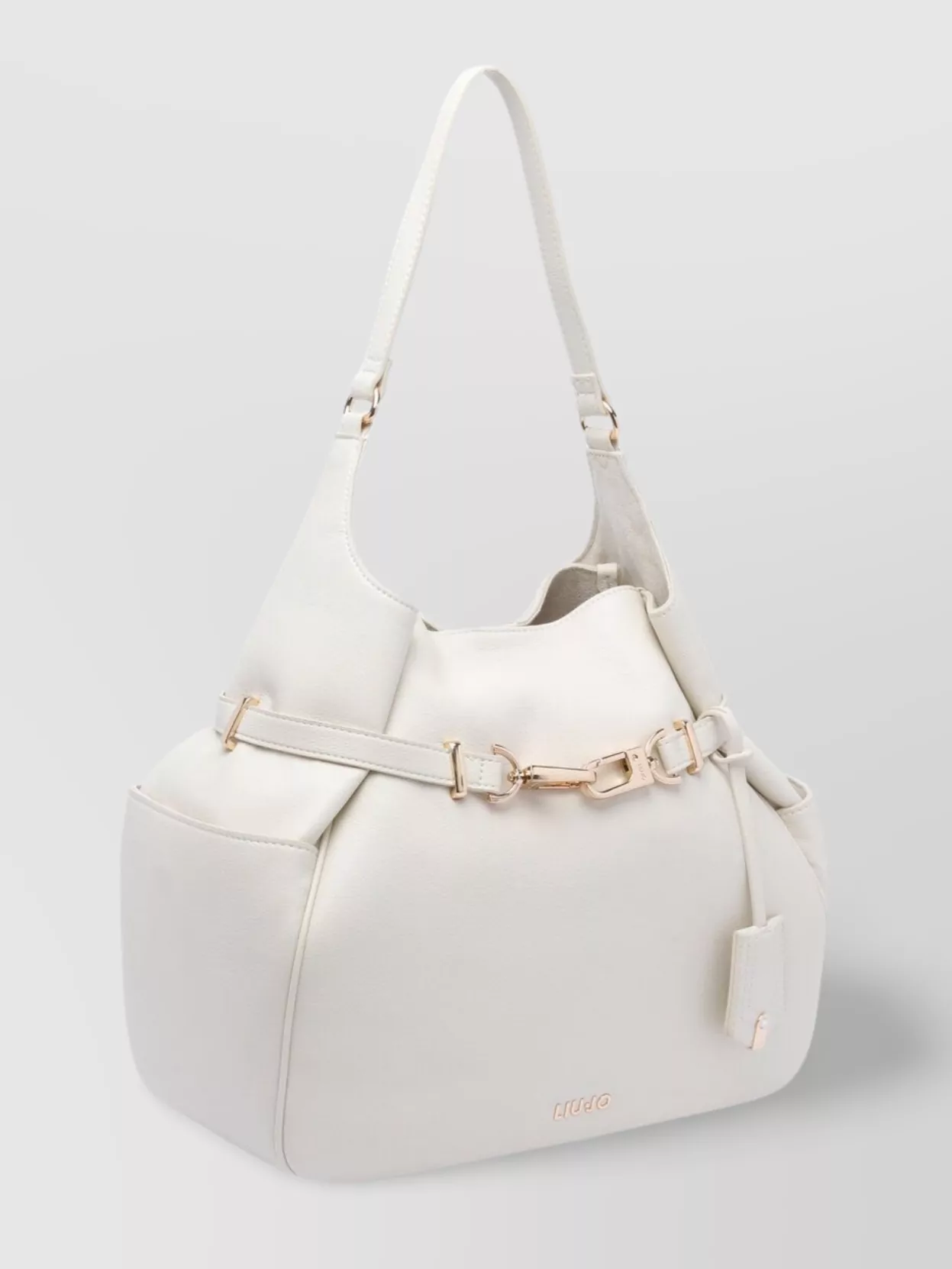 Liu •jo Liu Jo Beige Shoulder Bag With Decorative Buckle